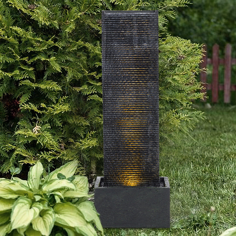 Garden Rectangle Stone Look Resin Fountain